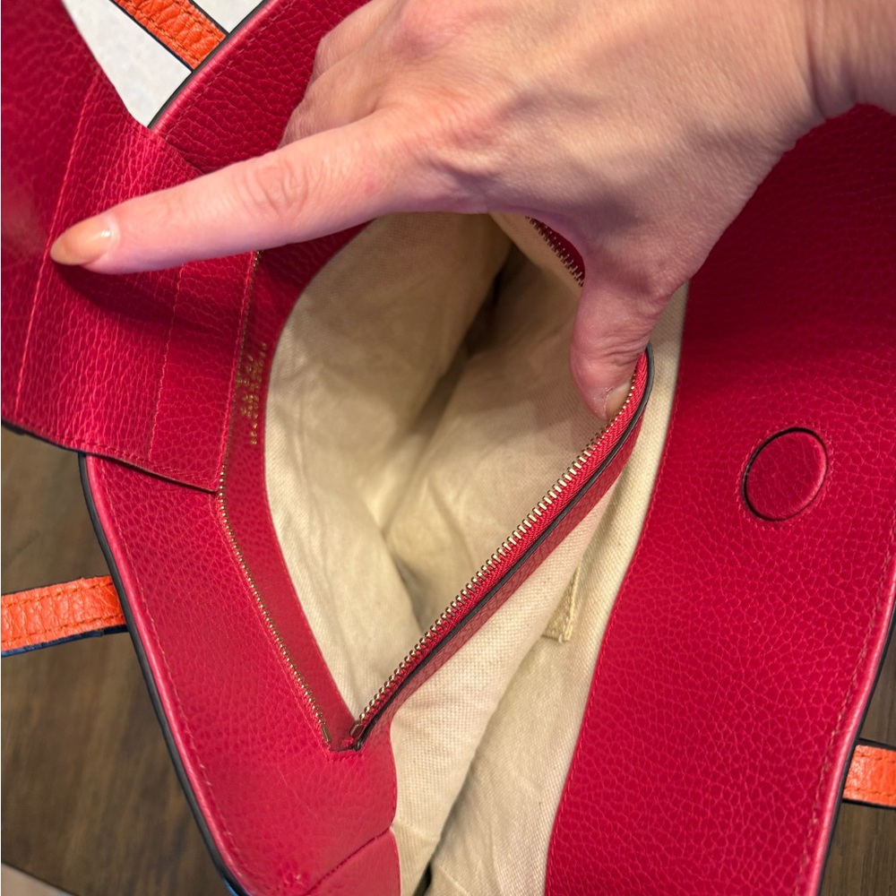 Gucci Orange Leather Tote with Pink Accent - Picture 7 of 16